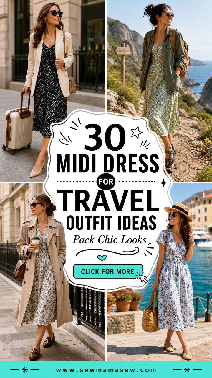 30 Midi Dress for Travel Outfit Ideas to Pack Smart - 30 Midi Dress for Travel Outfit Ideas to Pack Smart