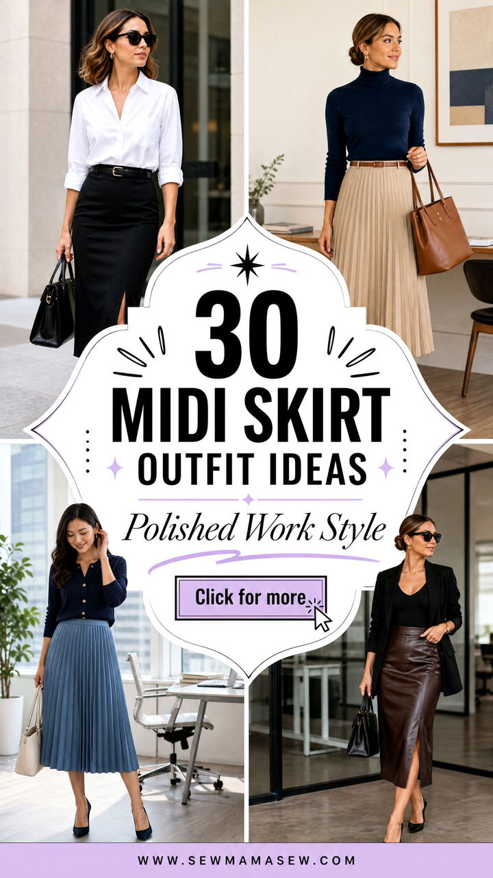 30 Midi Skirt Outfit Ideas for Work That Feel Polished - 30 Midi Skirt Outfit Ideas for Work That Feel Polished