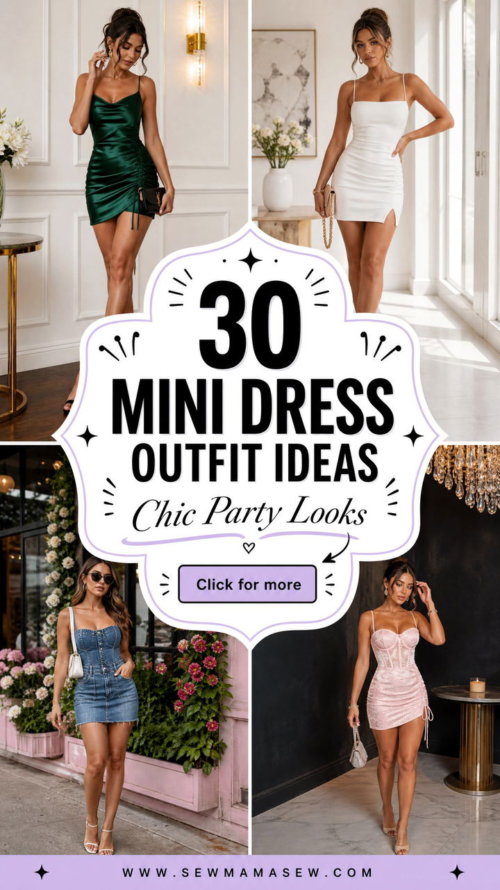 30 Mini Dress Outfit Ideas With Heels for Chic Party Looks - 30 Mini Dress Outfit Ideas With Heels for Chic Party Looks