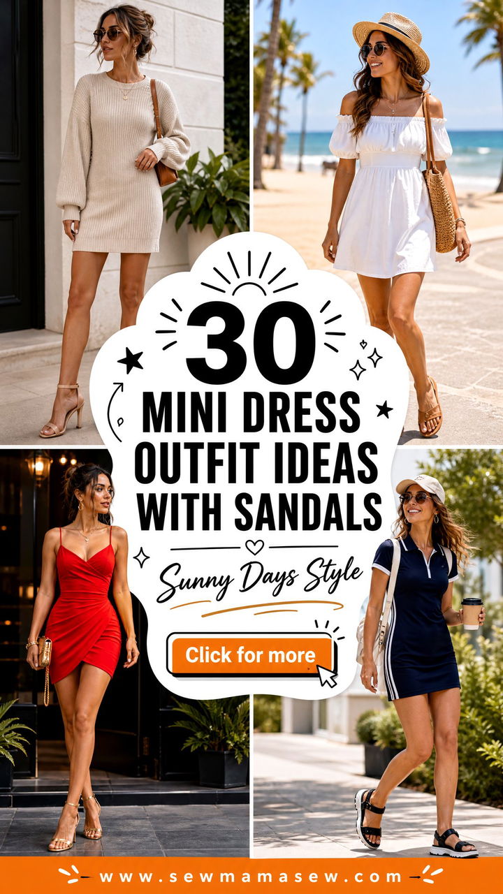 30 Mini Dress Outfit Ideas With Sandals for Sunny Days - 30 Mini Dress Outfit Ideas With Sandals for Sunny Days