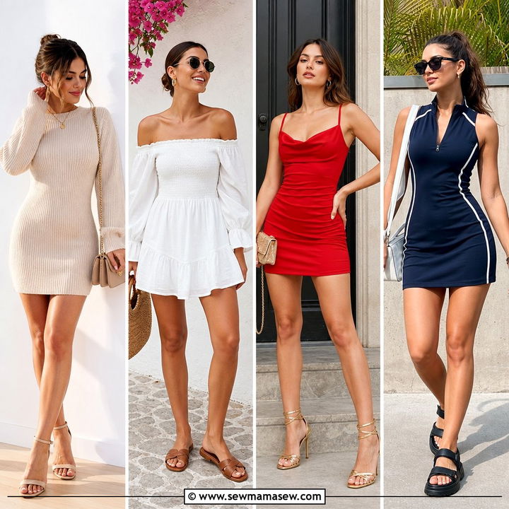 30 Mini Dress Outfit Ideas With Sandals for Sunny Days