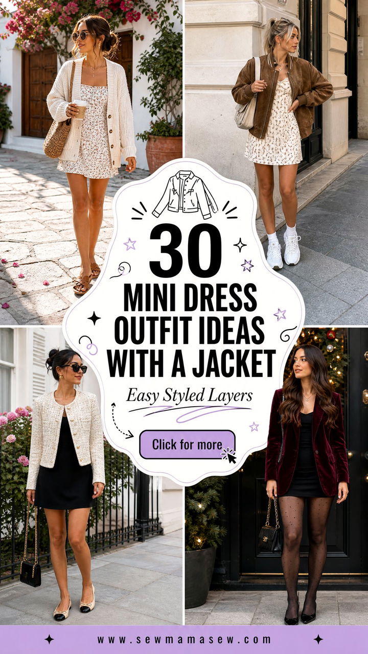 30 Mini Dress Outfit Ideas With a Jacket for Easy Style - 30 Mini Dress Outfit Ideas With a Jacket for Easy Style