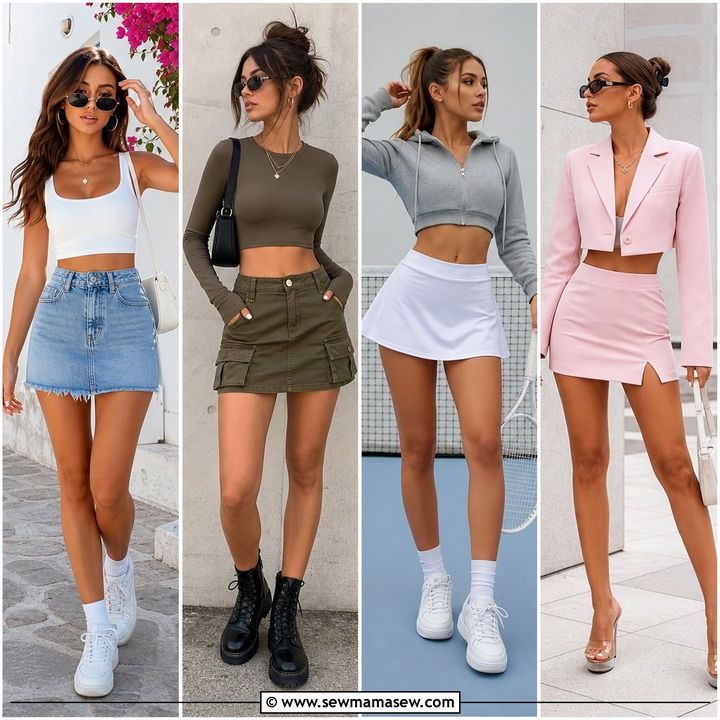 30 Mini Skirt Outfit Ideas With a Crop Top for Cute Summer