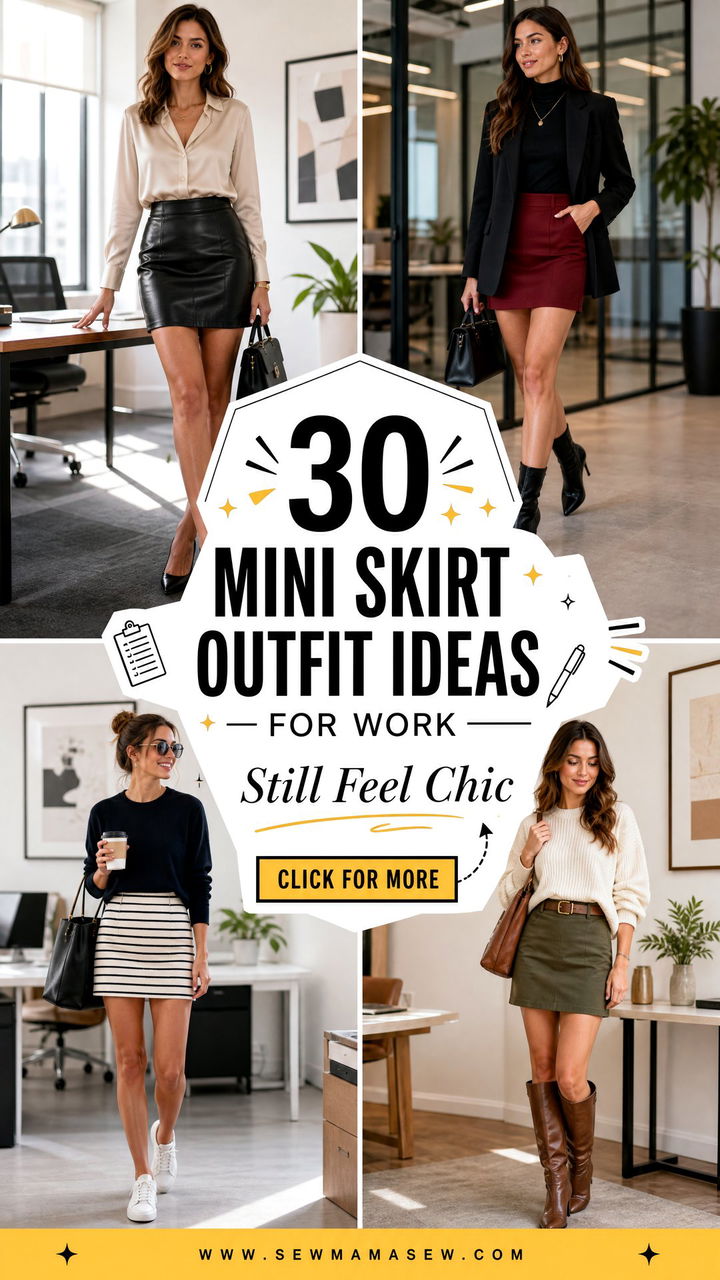 30 Mini Skirt Outfit Ideas for Work That Still Feel Chic - 30 Mini Skirt Outfit Ideas for Work That Still Feel Chic