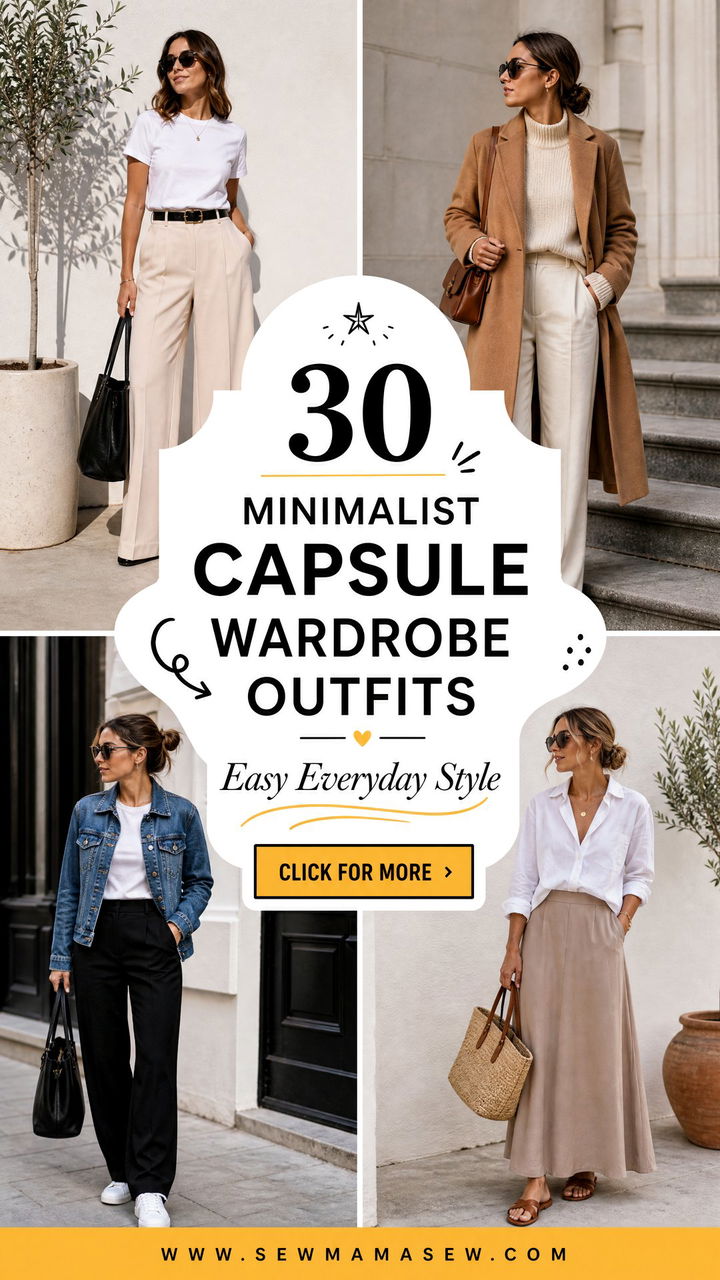 30 Minimalist Capsule Wardrobe Outfits For Easy Style - 30 Minimalist Capsule Wardrobe Outfits For Easy Style