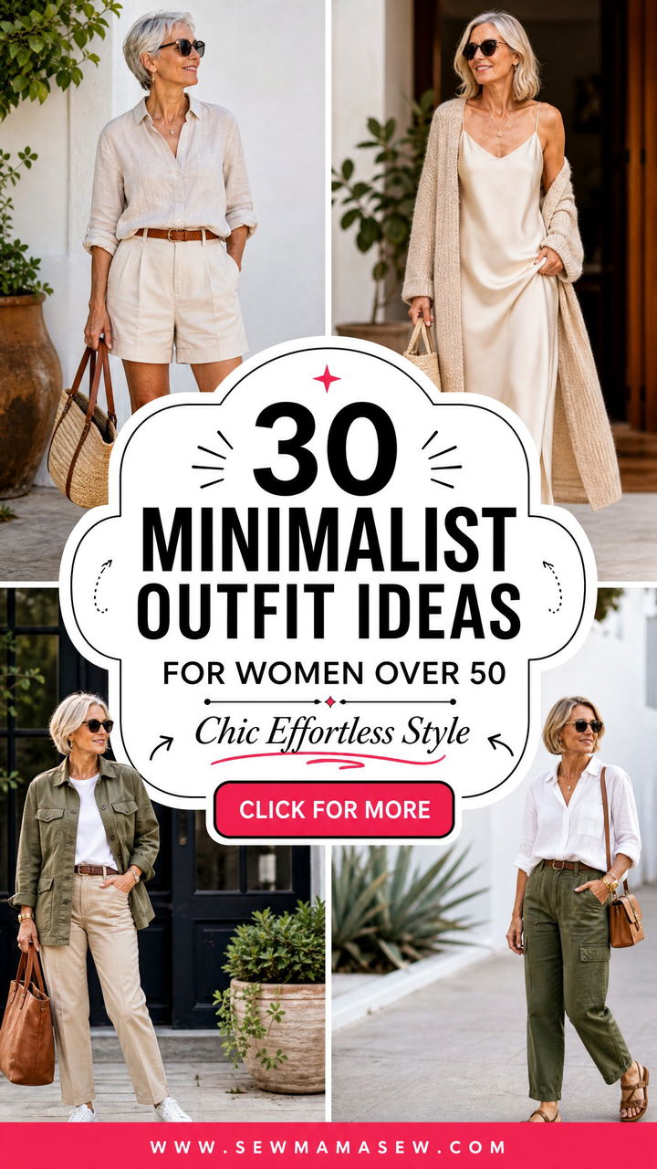 30 Minimalist Outfit Ideas For Women Over 50 That Feel Chic - 30 Minimalist Outfit Ideas For Women Over 50 That Feel Chic