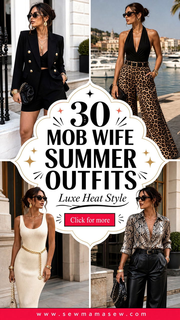 30 Mob Wife Summer Outfits for Luxe Hot-Weather Style - 30 Mob Wife Summer Outfits for Luxe Hot-Weather Style