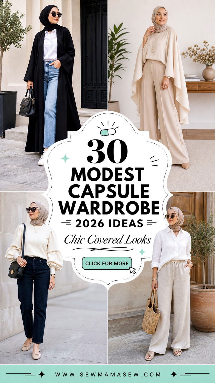30 Modest Capsule Wardrobe 2026 Ideas for Chic Women - 30 Modest Capsule Wardrobe 2026 Ideas for Chic Women
