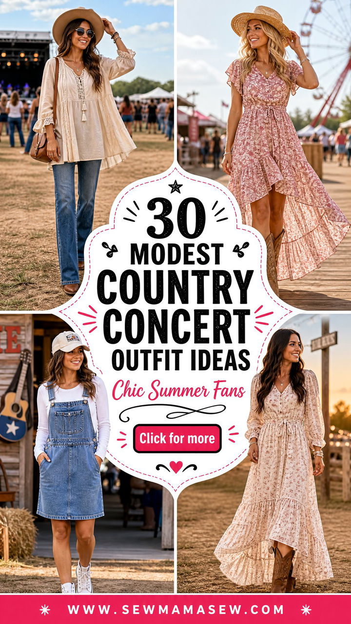 30 Modest Country Concert Outfit Ideas for Chic Fans This Summer - 30 Modest Country Concert Outfit Ideas for Chic Fans This Summer