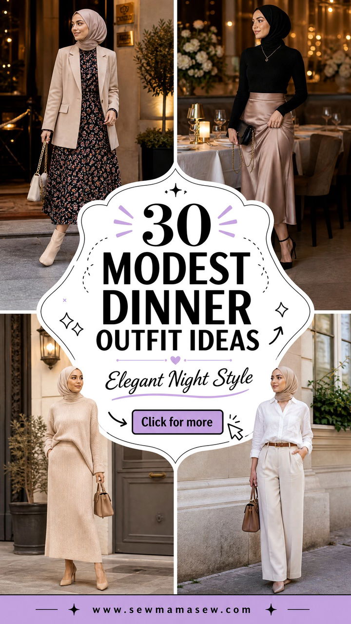 30 Modest Dinner Outfit Ideas for Elegant Nights Out Style - 30 Modest Dinner Outfit Ideas for Elegant Nights Out Style