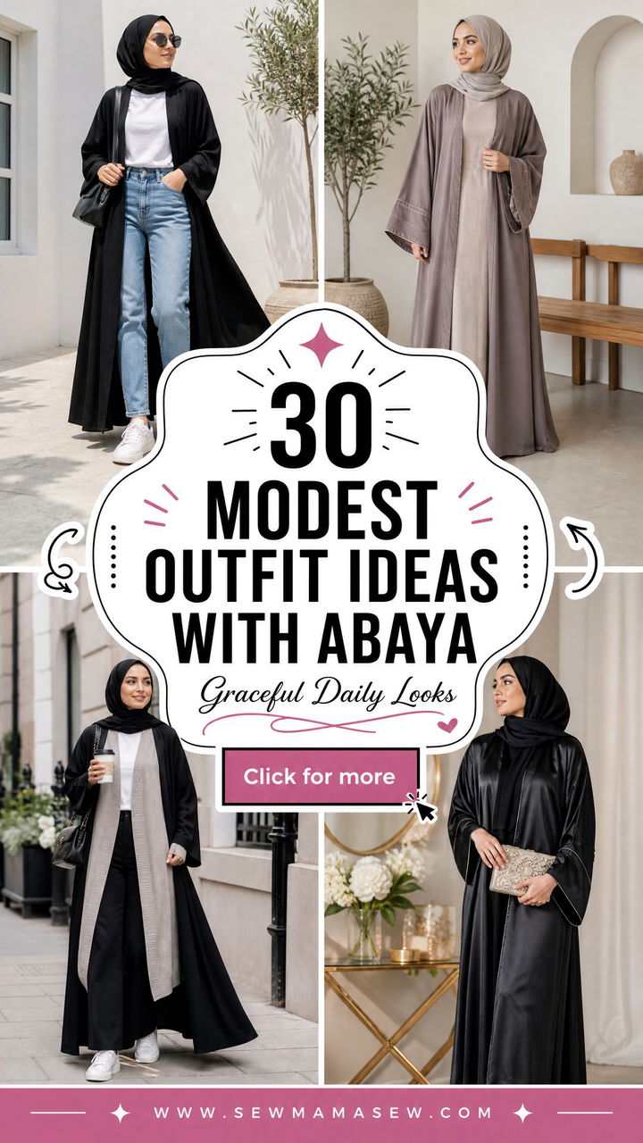 30 Modest Outfit Ideas With Abaya for Graceful Daily Looks - 30 Modest Outfit Ideas With Abaya for Graceful Daily Looks