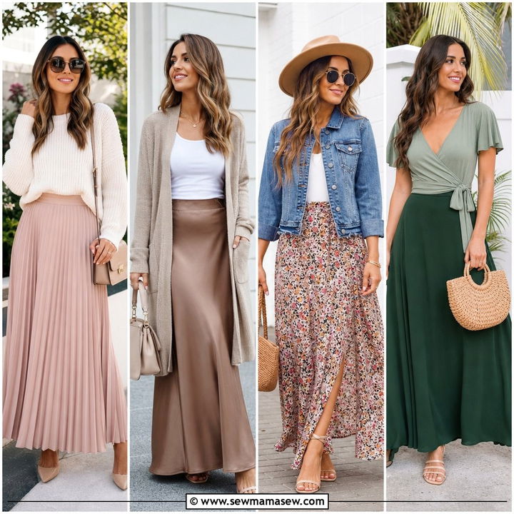 30 Modest Outfit Ideas With Long Skirt for Elegant Days