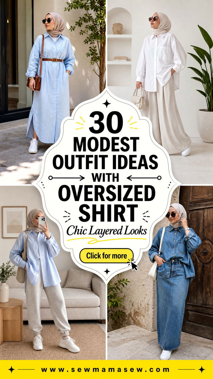 30 Modest Outfit Ideas With Oversized Shirt for Chic Layers - 30 Modest Outfit Ideas With Oversized Shirt for Chic Layers