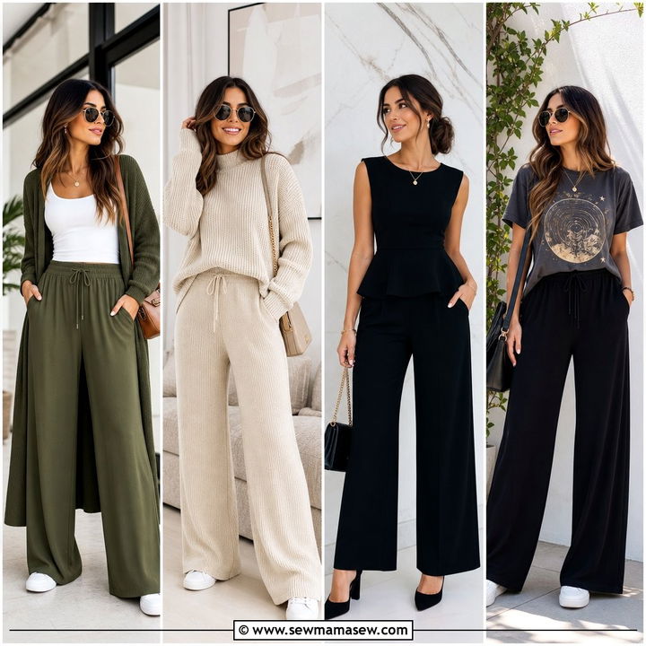 30 Modest Outfit Ideas With Wide Leg Pants for Easy Style