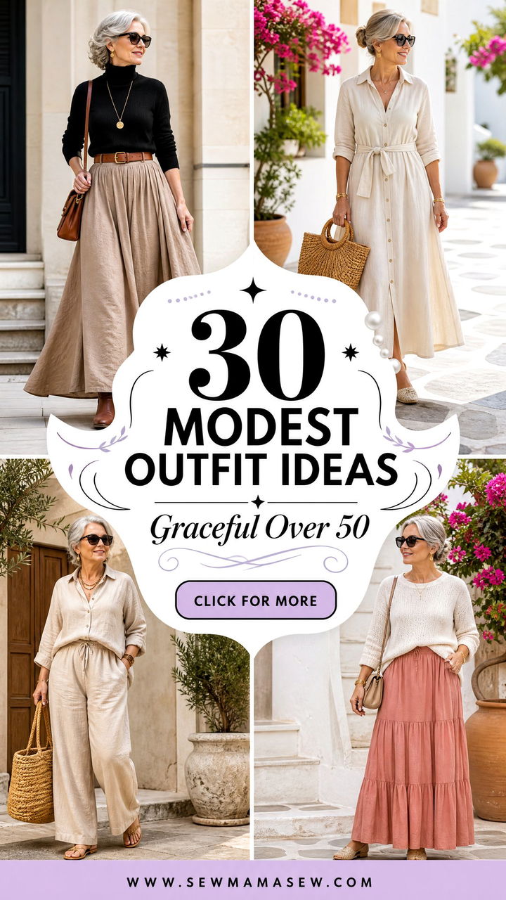 30 Modest Outfit Ideas for Women Over 50 With Grace - 30 Modest Outfit Ideas for Women Over 50 With Grace