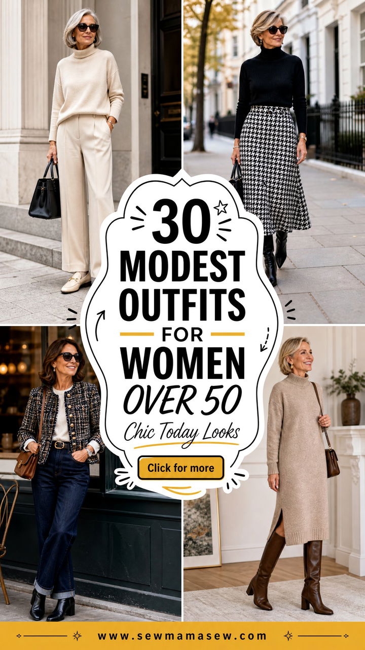 30 Modest Outfits for Women Over 50 to Feel Chic Today - 30 Modest Outfits for Women Over 50 to Feel Chic Today