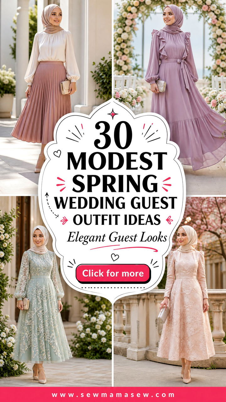 30 Modest Spring Wedding Guest Outfit Ideas for Elegant Looks - 30 Modest Spring Wedding Guest Outfit Ideas for Elegant Looks