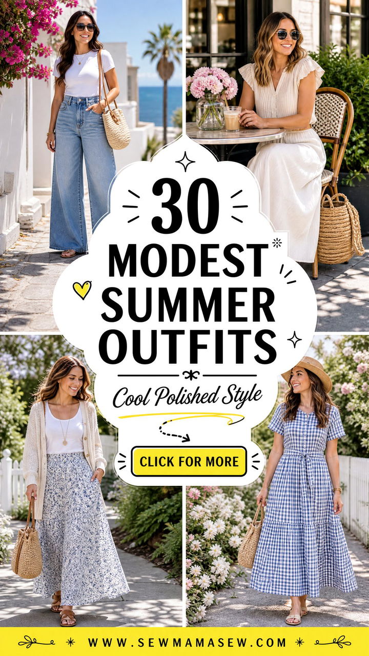 30 Modest Summer Outfits for Cool Polished Everyday Style - 30 Modest Summer Outfits for Cool, Polished Everyday Style
