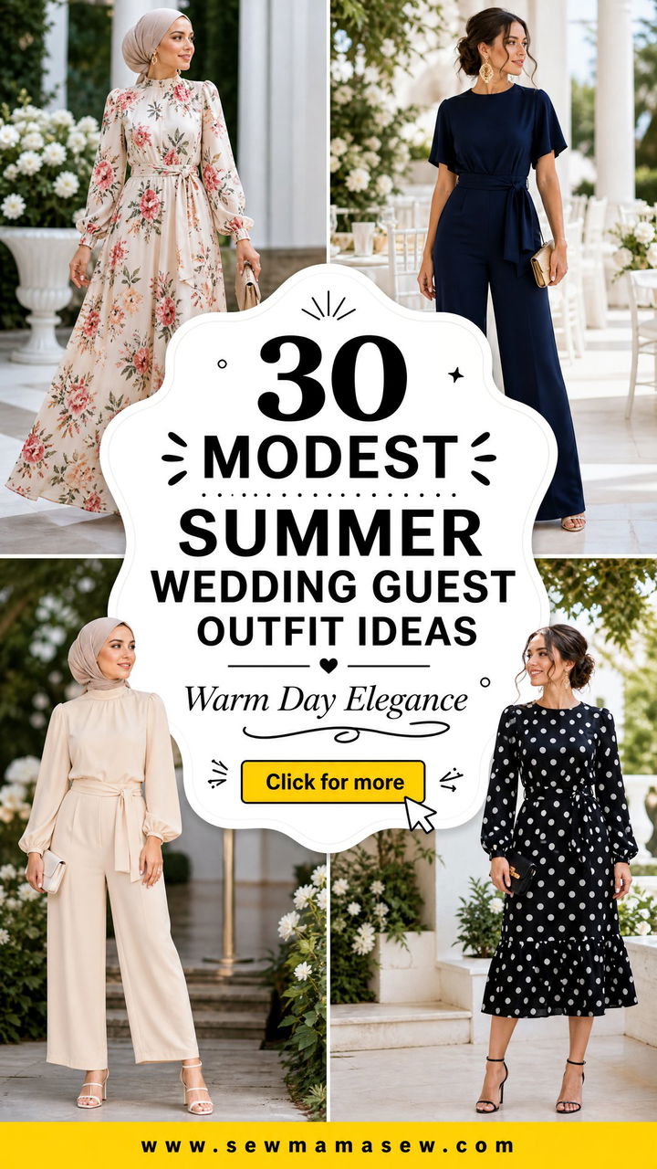 30 Modest Summer Wedding Guest Outfit Ideas for Warm Days - 30 Modest Summer Wedding Guest Outfit Ideas for Warm Days