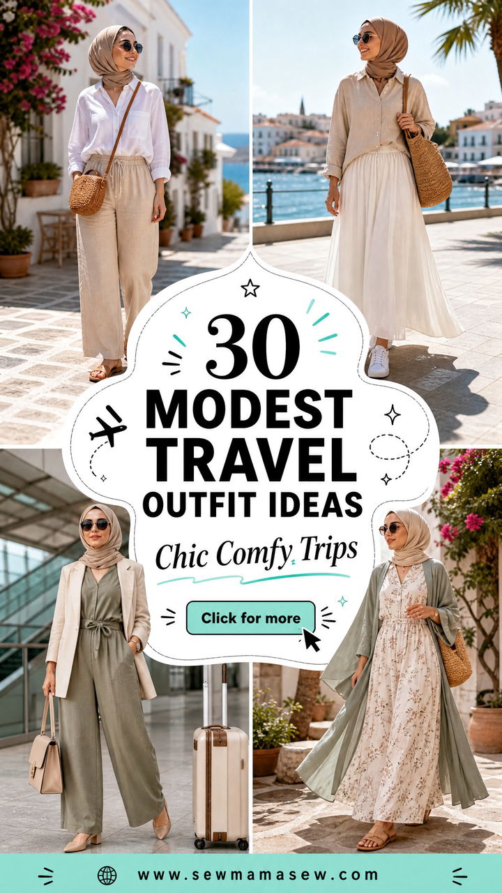 30 Modest Travel Outfit Ideas for Chic Comfy Trips Now - 30 Modest Travel Outfit Ideas for Chic, Comfy Trips Now
