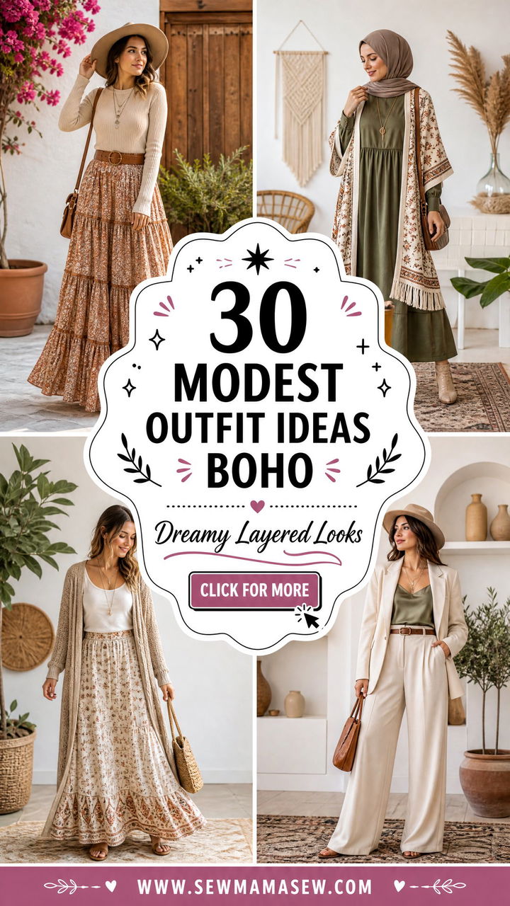 30 Modest outfit ideas boho for Dreamy Layered Looks Now - 30 Modest outfit ideas boho for Dreamy Layered Looks Now