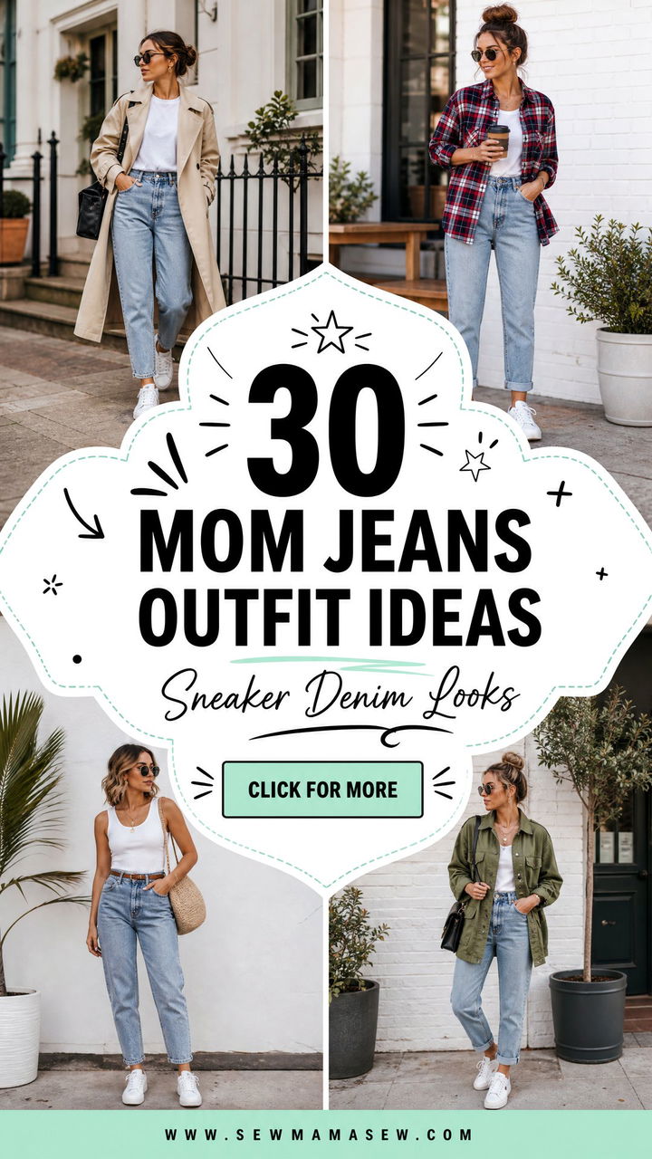 30 Mom Jeans Outfit Ideas With White Sneakers to Copy Now - 30 Mom Jeans Outfit Ideas With White Sneakers to Copy Now