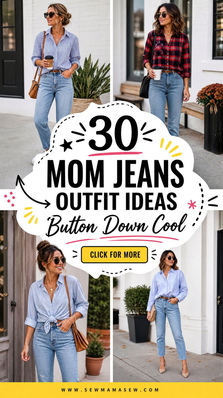 30 Mom Jeans Outfit Ideas With a Button Down to Try - 30 Mom Jeans Outfit Ideas With a Button Down to Try