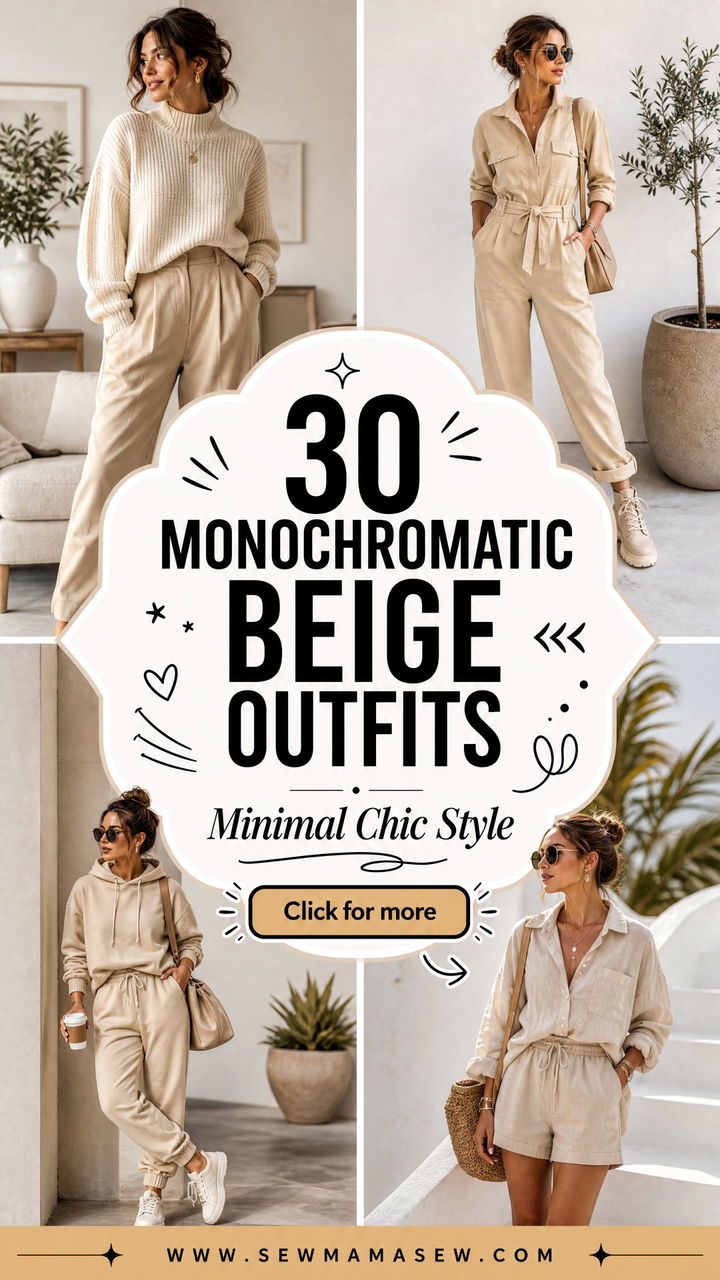 30 Monochromatic Beige Outfits for Chic Minimalist Style - 30 Monochromatic Beige Outfits for Chic Minimalist Style