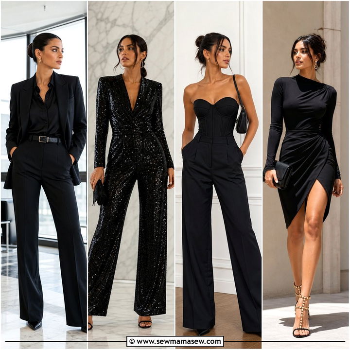 30 Monochromatic Black Outfits for Effortless Chic