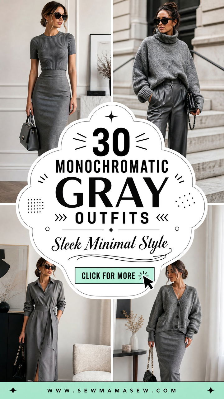 30 Monochromatic Gray Outfits for Sleek Minimal Style - 30 Monochromatic Gray Outfits for Sleek Minimal Style