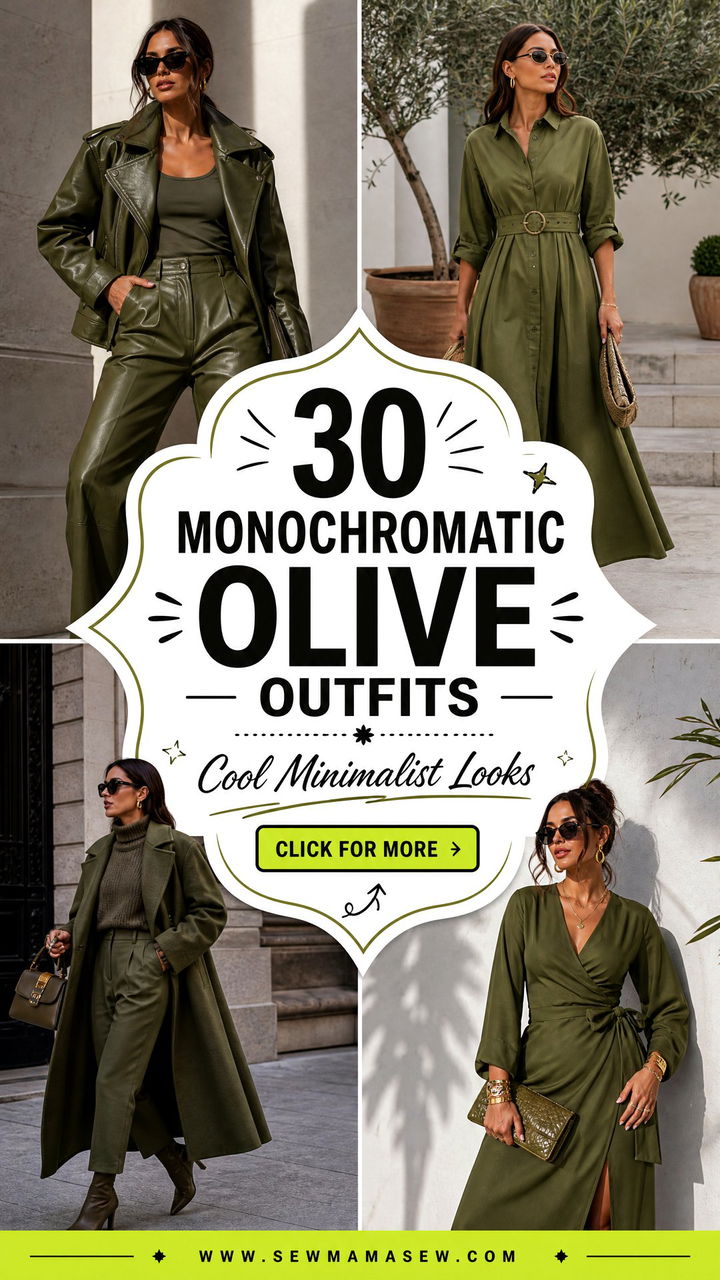 30 Monochromatic Olive Outfits for Cool Minimalist Style - 30 Monochromatic Olive Outfits for Cool Minimalist Style