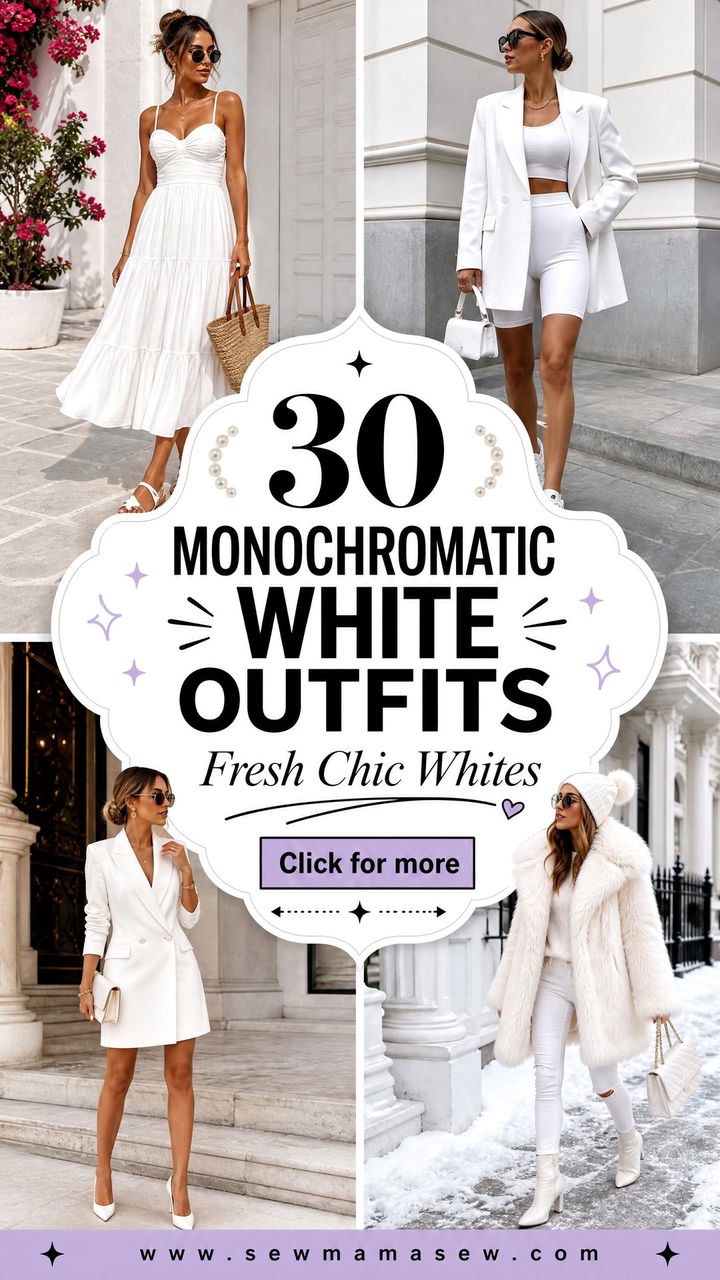 30 Monochromatic White Outfits for a Fresh Chic Look - 30 Monochromatic White Outfits for a Fresh Chic Look