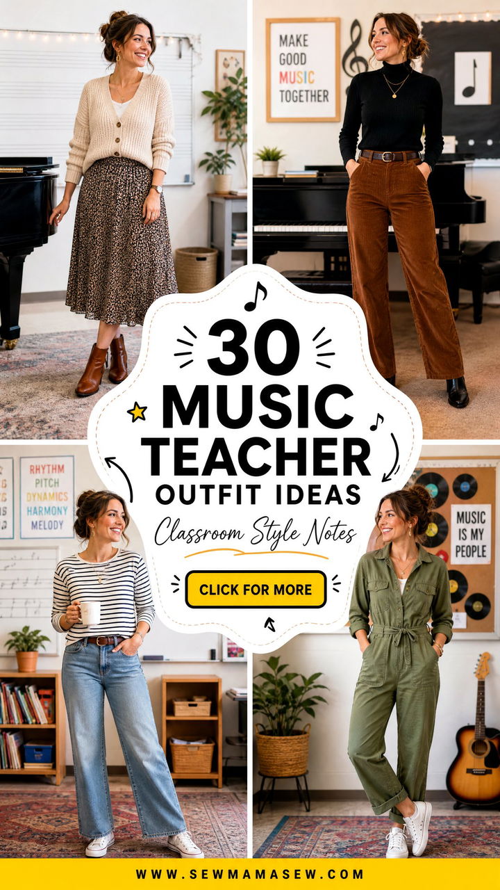 30 Music Teacher Outfit Ideas for Stylish Classrooms - 30 Music Teacher Outfit Ideas for Stylish Classrooms