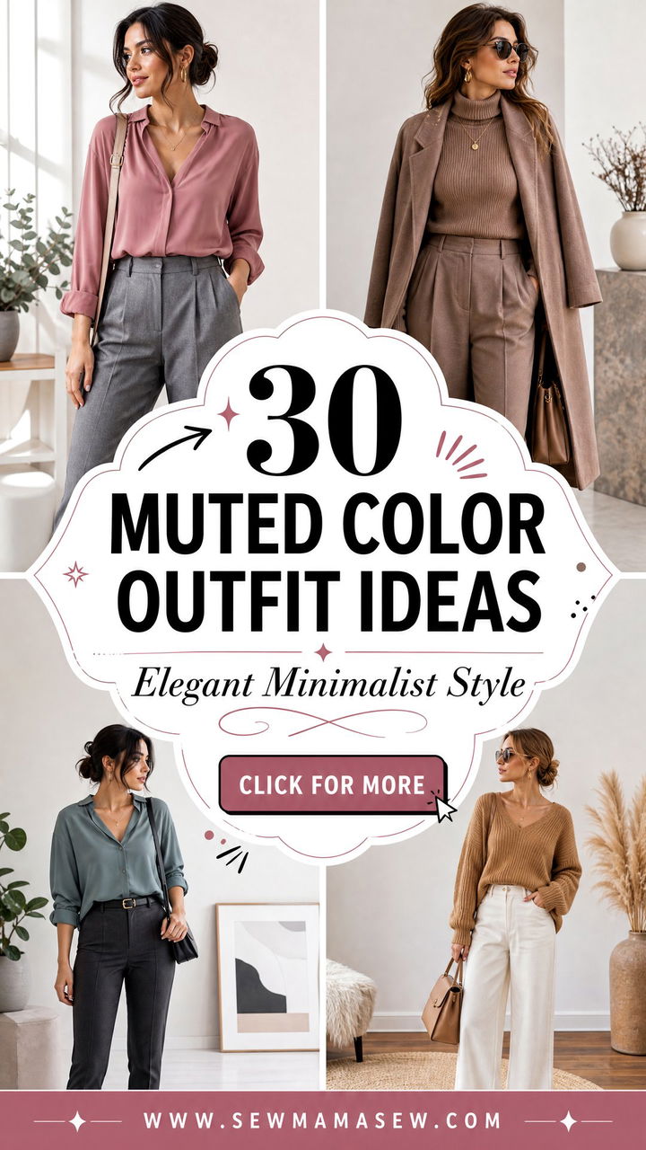 30 Muted Color Outfit Ideas for Elegant Minimalist Style - 30 Muted Color Outfit Ideas for Elegant Minimalist Style