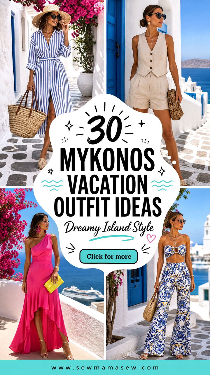 30 Mykonos Vacation Outfit Ideas for Dreamy Island Style - 30 Mykonos Vacation Outfit Ideas for Dreamy Island Style