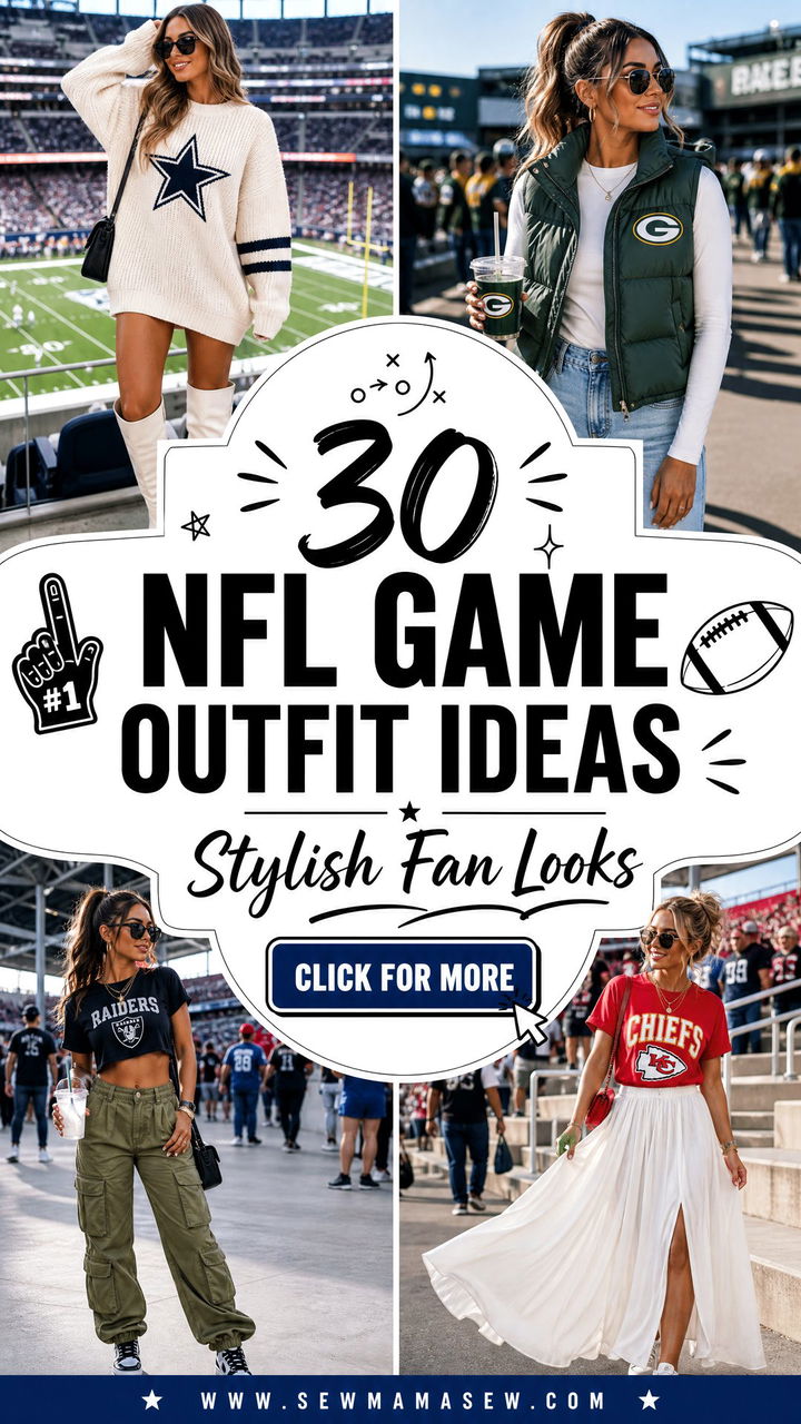 30 NFL Game Outfit Ideas for Stylish Fans on Game Day Looks - 30 NFL Game Outfit Ideas for Stylish Fans on Game Day Looks
