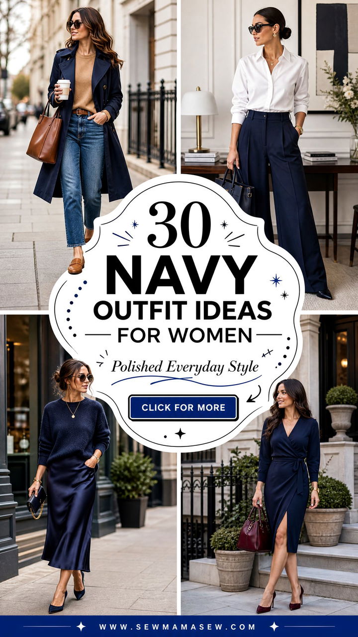 30 Navy Outfit Ideas for Women for Polished Everyday Style - 30 Navy Outfit Ideas for Women for Polished Everyday Style