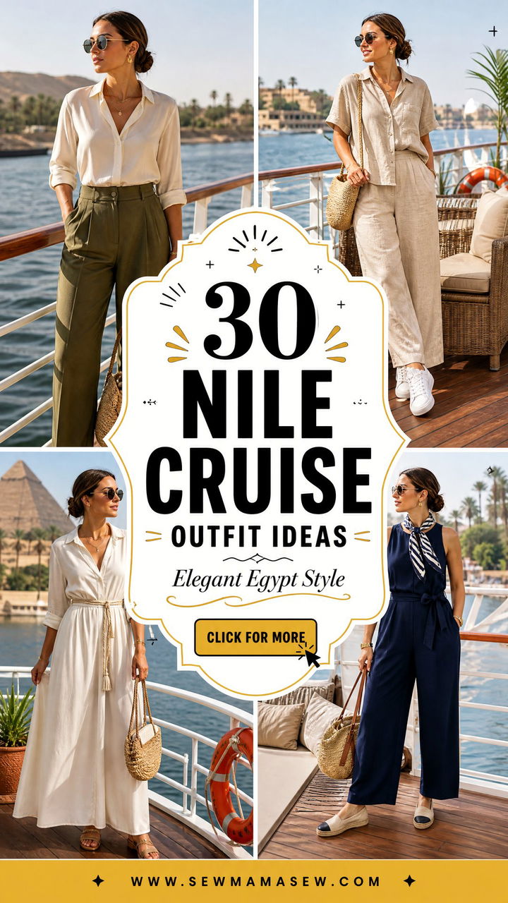 30 Nile Cruise Outfit Ideas for Elegant Egypt Travel Style - 30 Nile Cruise Outfit Ideas for Elegant Egypt Travel Style