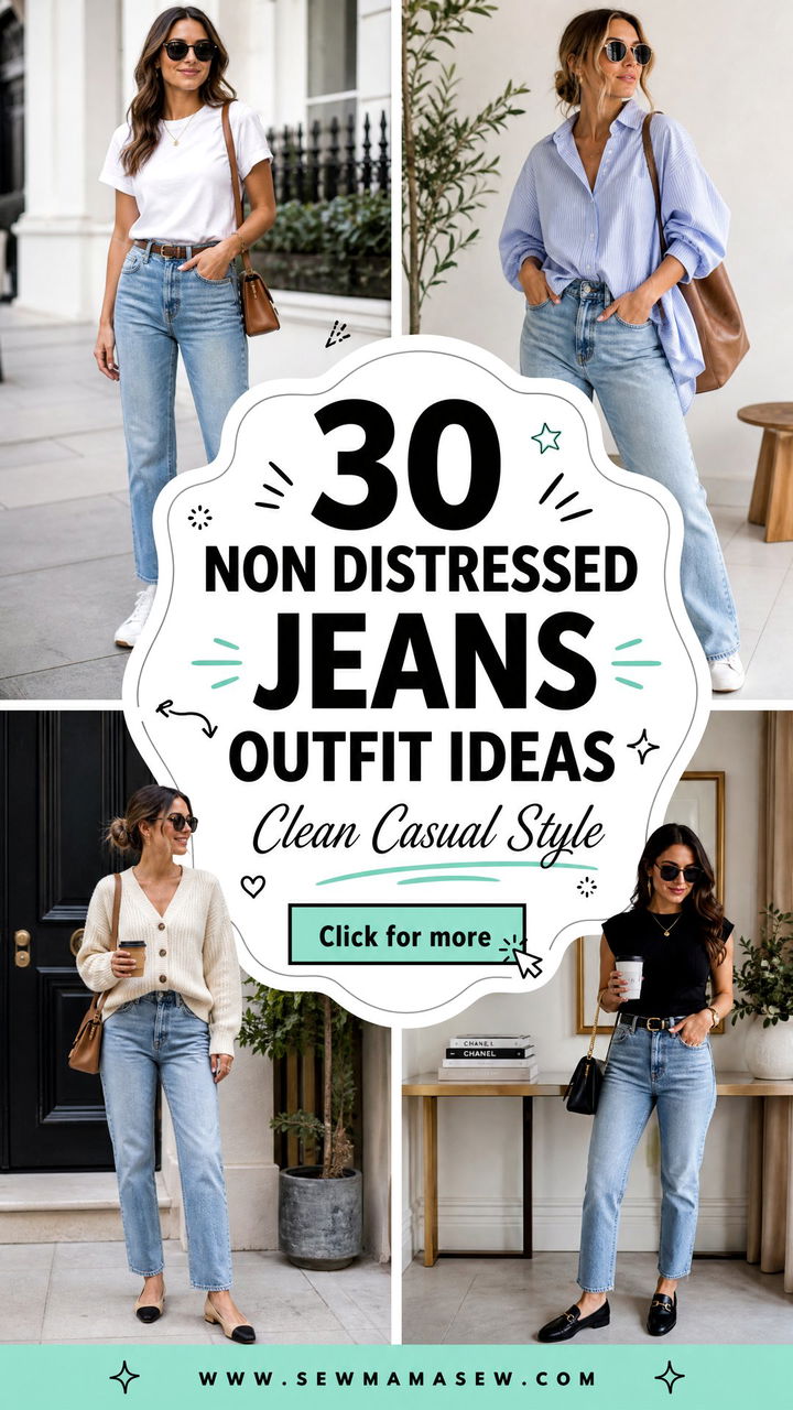 30 Non Distressed Jeans Outfit Ideas for Clean Casual Style - 30 Non Distressed Jeans Outfit Ideas for Clean Casual Style
