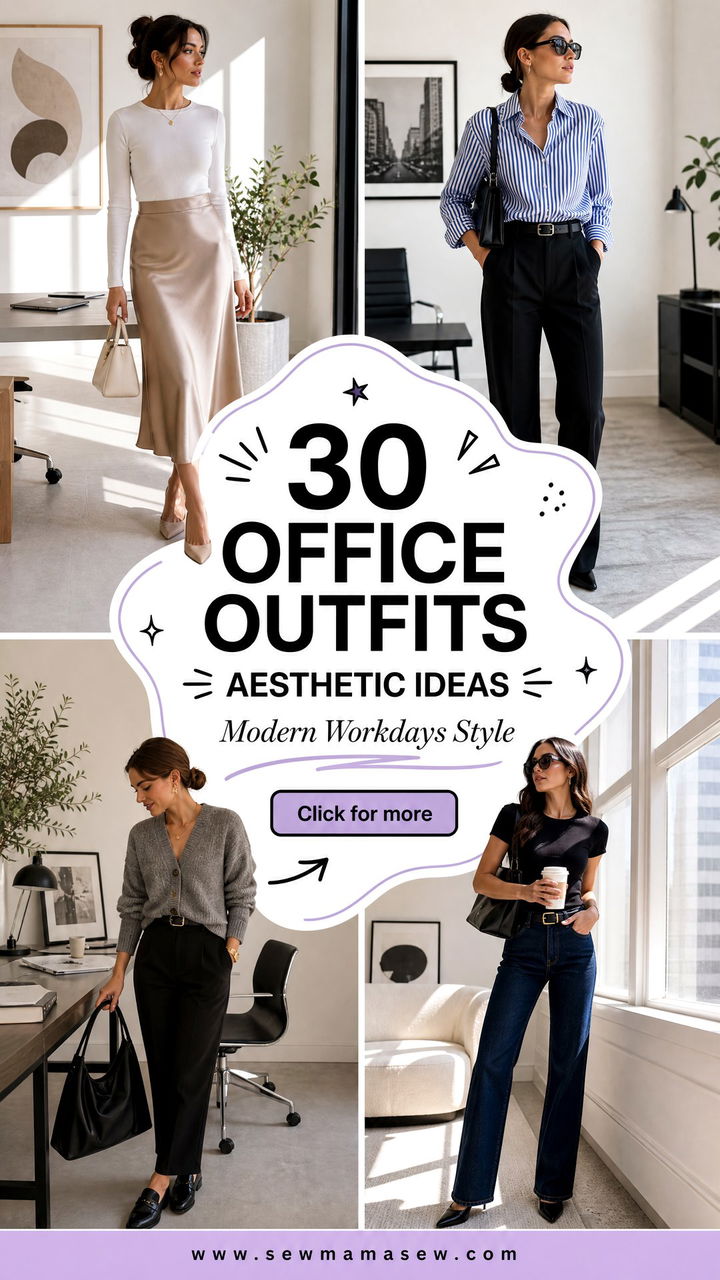 30 Office Outfits Aesthetic Ideas for Modern Workdays - 30 Office Outfits Aesthetic Ideas for Modern Workdays