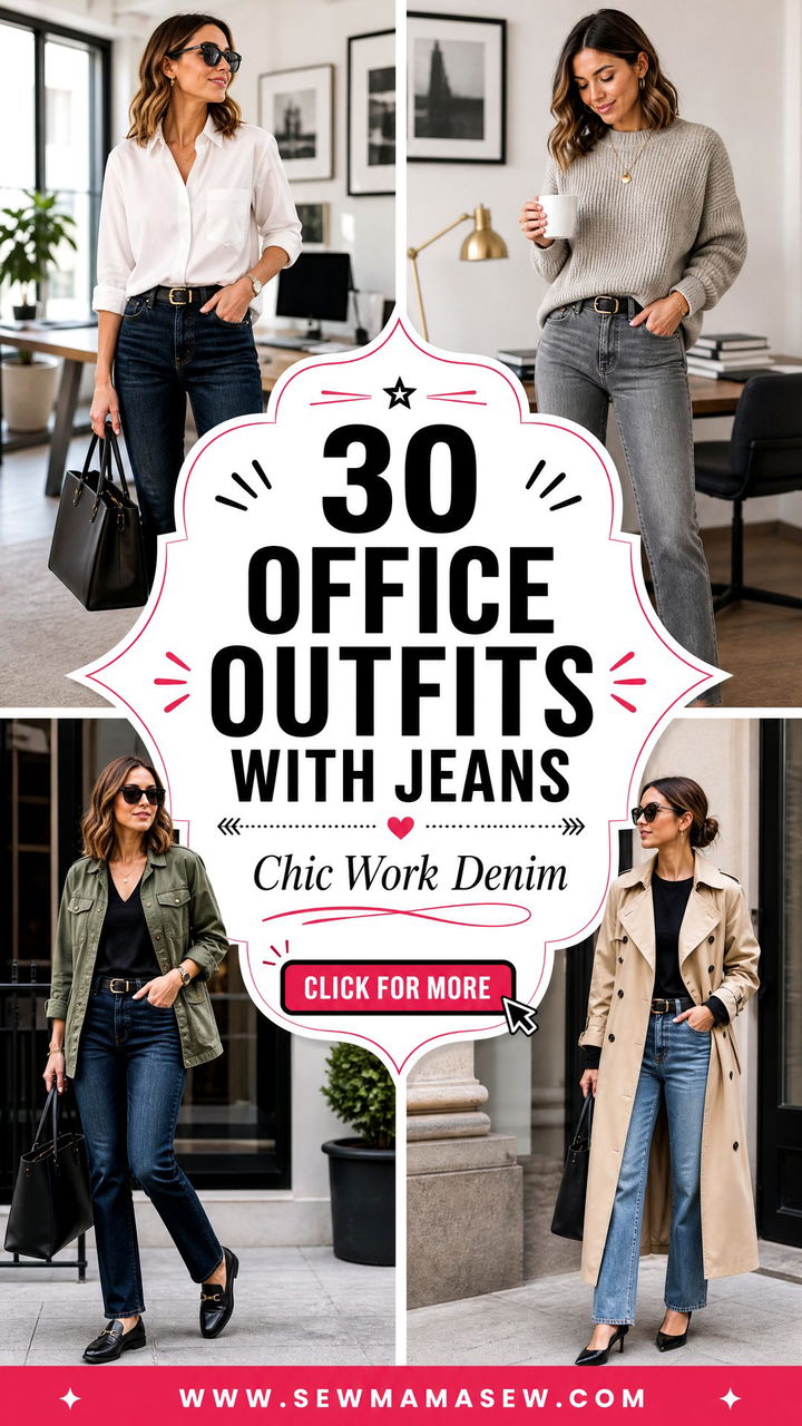30 Office Outfits With Jeans Chic Work Looks Women Love - 30 Office Outfits With Jeans: Chic Work Looks Women Love