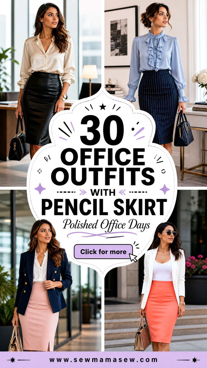 30 Office Outfits With Pencil Skirt for Polished Days - 30 Office Outfits With Pencil Skirt for Polished Days