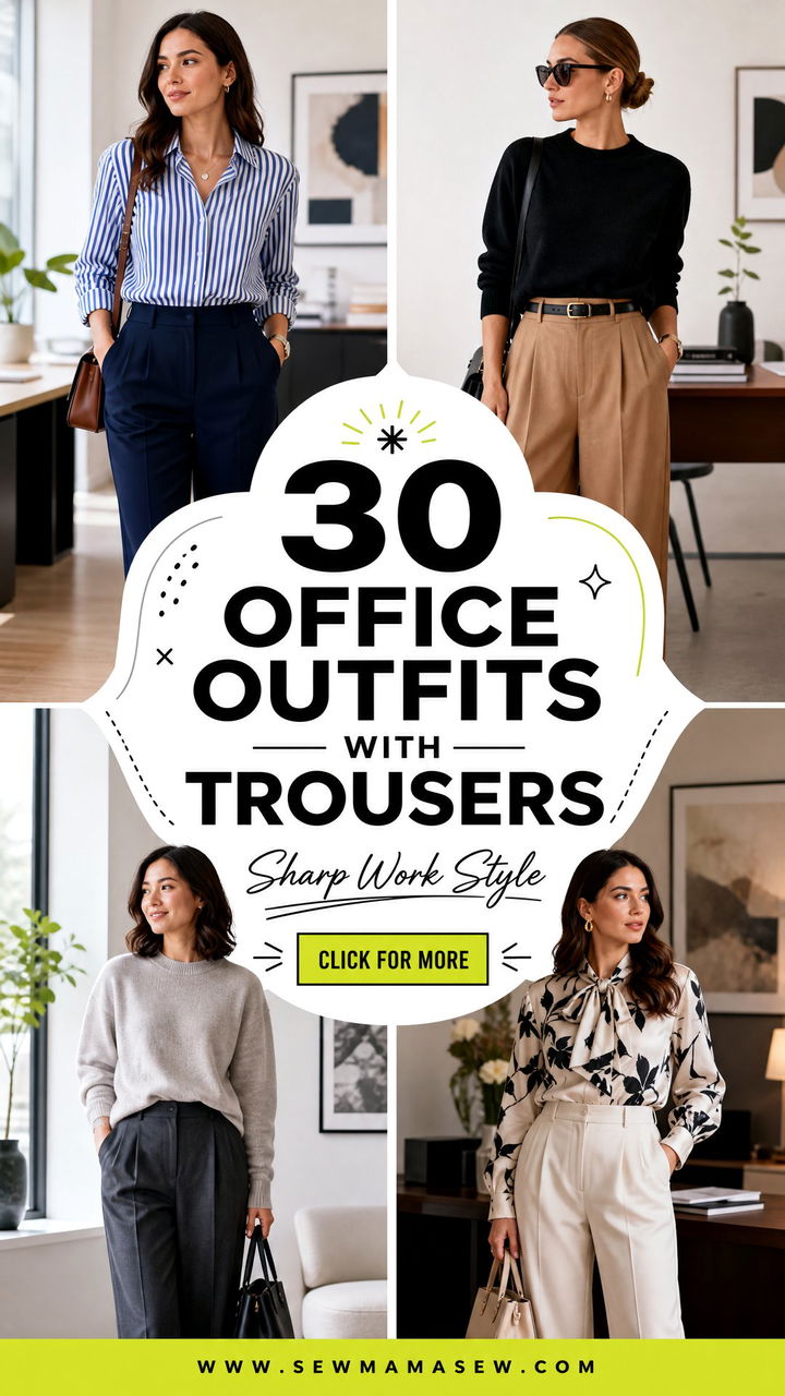 30 Office Outfits With Trousers for Sharp Work Style Now - 30 Office Outfits With Trousers for Sharp Work Style Now