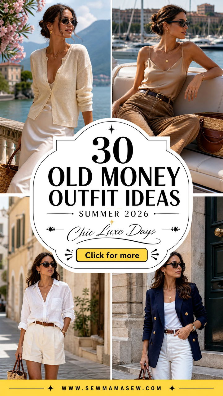 30 Old Money Outfit Ideas Summer 2026 for Chic Luxe Days - 30 Old Money Outfit Ideas Summer 2026 for Chic Luxe Days
