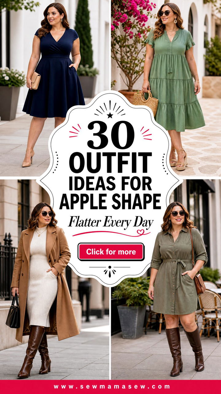 30 Outfit Ideas For Apple Shape To Feel Confident Daily - 30 Outfit Ideas For Apple Shape To Feel Confident Daily
