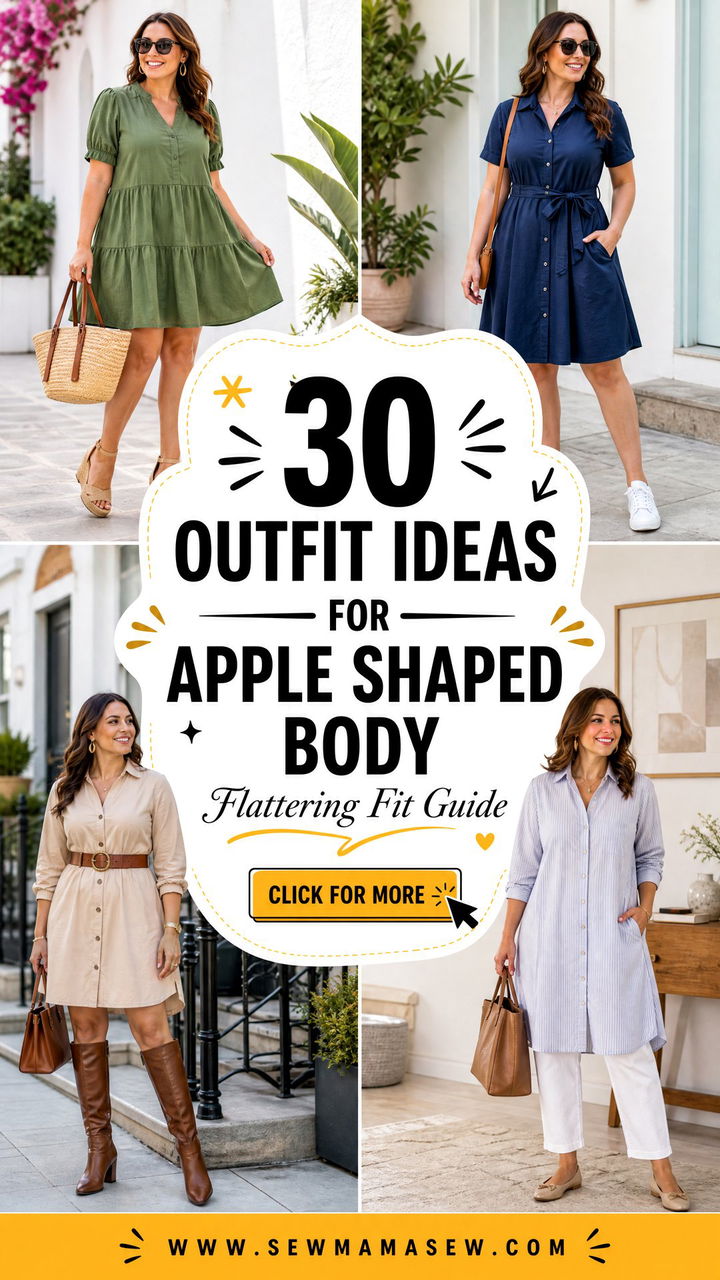30 Outfit Ideas For Apple Shaped Body With Flattering Fits - 30 Outfit Ideas For Apple Shaped Body With Flattering Fits