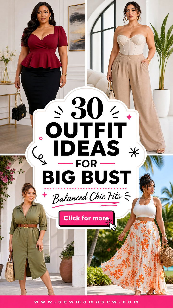 30 Outfit Ideas For Big Bust To Look Balanced And Chic - 30 Outfit Ideas For Big Bust To Look Balanced And Chic