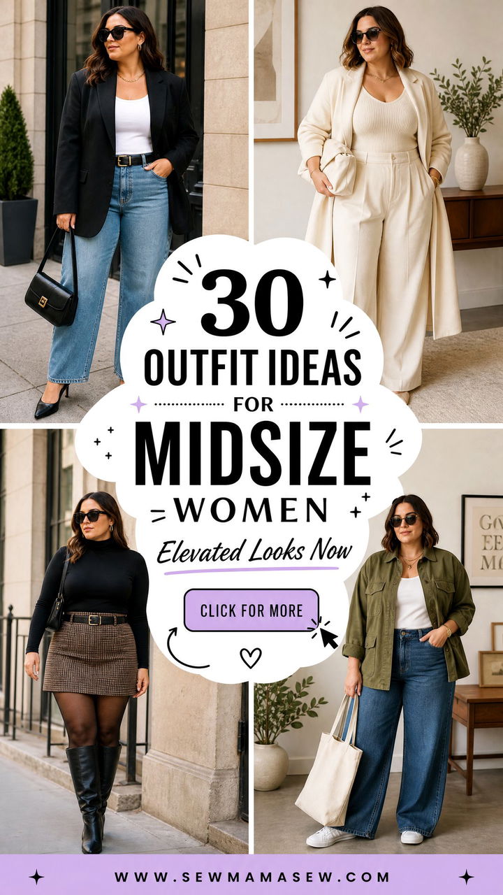 30 Outfit Ideas for Midsize Women That Feel Elevated Now - 30 Outfit Ideas for Midsize Women That Feel Elevated Now