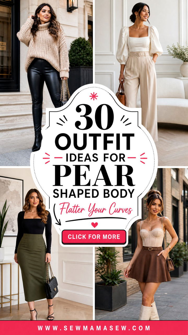 30 Outfit Ideas for Pear Shaped Body to Flatter Curves - 30 Outfit Ideas for Pear Shaped Body to Flatter Curves