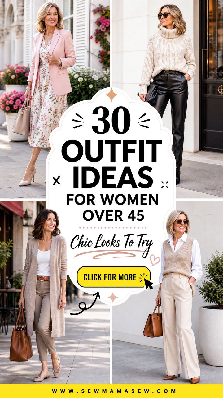 30 Outfit Ideas for Women Over 45 Chic Looks to Try - 30 Outfit Ideas for Women Over 45: Chic Looks to Try